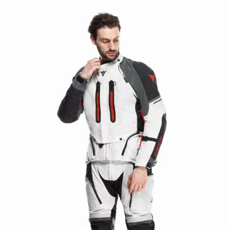 DAINESE SUPER ADVENTURE ABSOLUTESHELL D-AIR LJUSGRÅ/MÖRKGRÅ/RÖD i gruppen MC / MC-KLÄDER / MC Klädpaket hos HanssonsMC (2016500012-29J-SET)