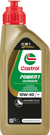 Castrol Power1 Ultimate 4T 10W-50 1L i gruppen Delar / MC-Delar / MC‑Oljor & Rengöring / Motorolja hos HanssonsMC (55-4000-001)