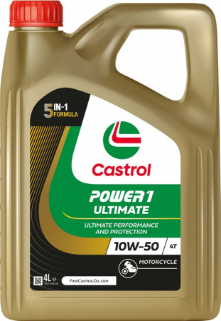 Castrol Power1 Ultimate 4T 10W-50 4L i gruppen Delar / MC-Delar / MC‑Oljor & Rengöring / Motorolja hos HanssonsMC (55-4000-004)