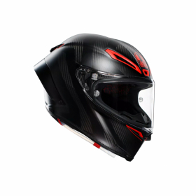 AGV PISTA GP RR  INTREPIDO MATT CARBON/SVART/RD i gruppen MC / HJLMAR / Integralhjlmar hos HanssonsMC (2118356002-019-r)