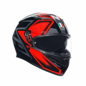 AGV K3  COMPOUND SVART/RD i gruppen MC / HJLMAR / Integralhjlmar hos HanssonsMC (2118381001-009-r)