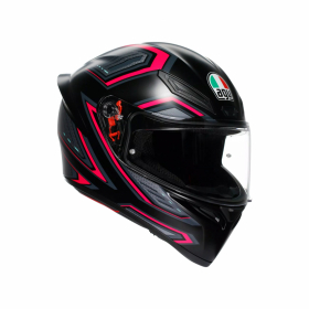 AGV K1 S  SLING MATTSVART/ROSA i gruppen MC / HJLMAR / Integralhjlmar hos HanssonsMC (2118394001-063-r)