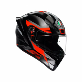 AGV K1 S  FASTLAP SVART/GR/RD i gruppen MC / HJLMAR / Integralhjlmar hos HanssonsMC (2118394001-064-r)
