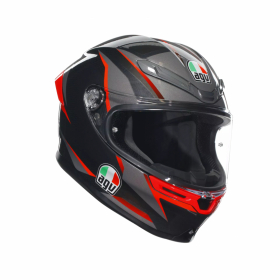 AGV K6 S  SLASHCUT SVART/GR/RD i gruppen MC / HJLMAR / Integralhjlmar hos HanssonsMC (2118395001-014-r)