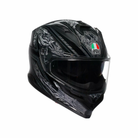 AGV K7  DAMASCUS SVART/SILVER i gruppen MC / HJLMAR / Integralhjlmar hos HanssonsMC (2118399001-010-r)