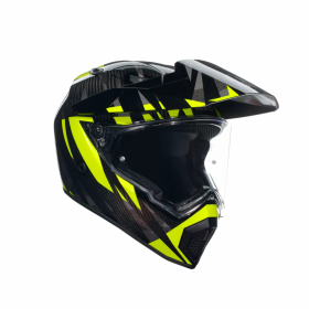 AGV AX9  STEPPA CARBON/GR/FLUO GUL i gruppen MC / HJLMAR / Adventurehjlmar hos HanssonsMC (21183B5001-003-r)