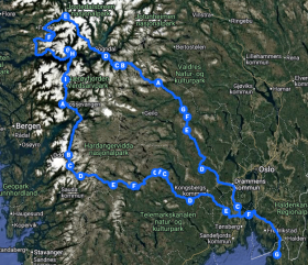 Hanssons MC 4-dagars V�rtur i Norge 14-17 Maj