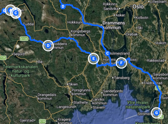 Hanssons MC 4-dagars V�rtur i Norge 14-17 Maj